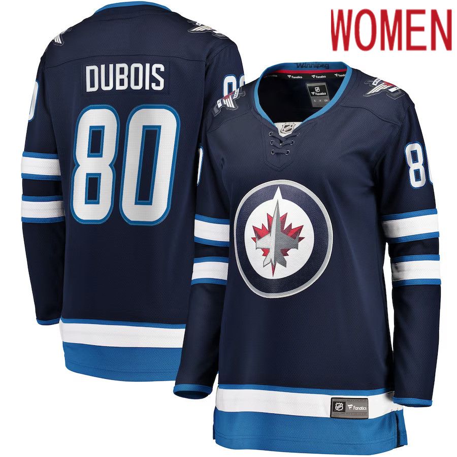 Women Winnipeg Jets 80 Pierre-Luc Dubois Fanatics Branded Navy Breakaway Player NHL Jersey